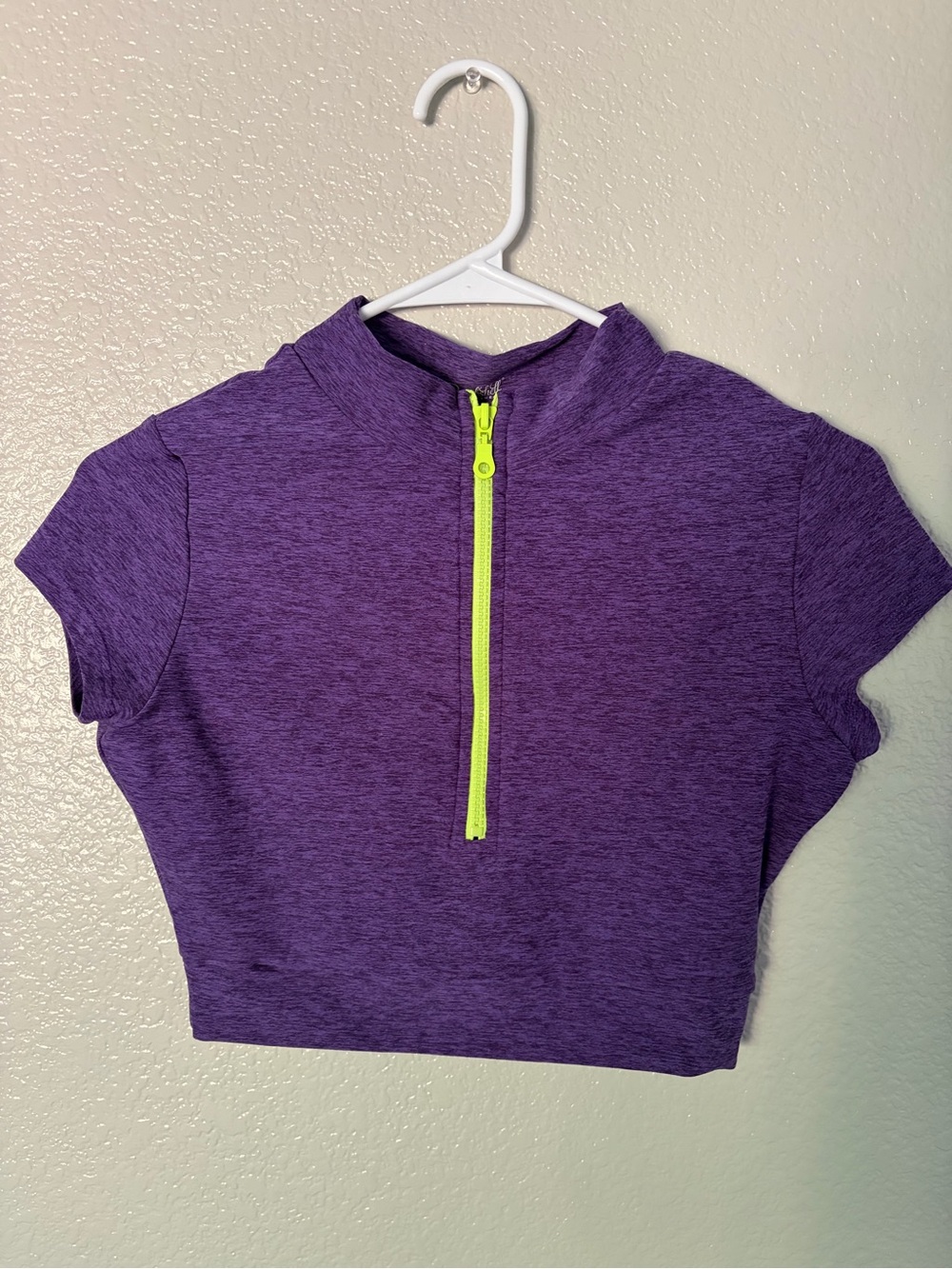 Bombshell Sportswear Zip Up Neon Zipper Crop Top